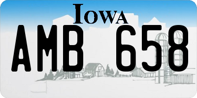 IA license plate AMB658