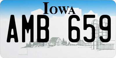 IA license plate AMB659