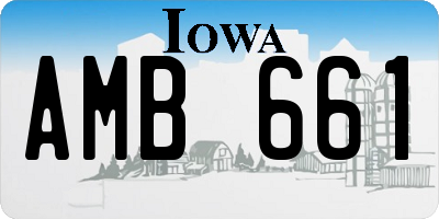 IA license plate AMB661