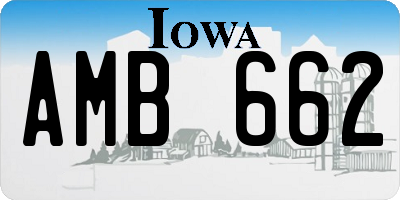 IA license plate AMB662