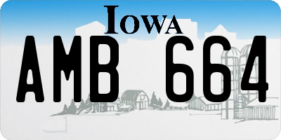 IA license plate AMB664