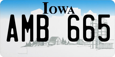 IA license plate AMB665
