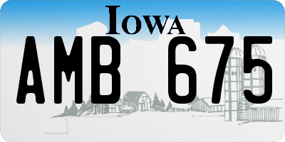 IA license plate AMB675