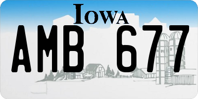 IA license plate AMB677