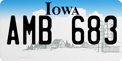 IA license plate AMB683