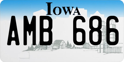 IA license plate AMB686