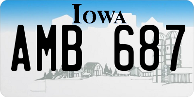 IA license plate AMB687