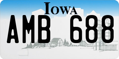 IA license plate AMB688