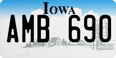 IA license plate AMB690