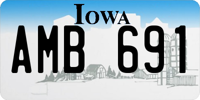 IA license plate AMB691