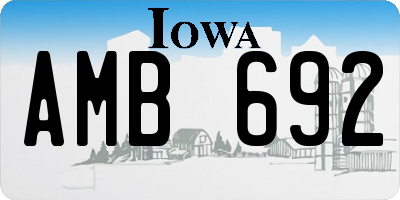 IA license plate AMB692