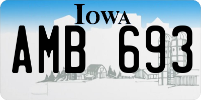 IA license plate AMB693
