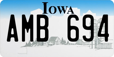 IA license plate AMB694