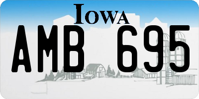 IA license plate AMB695