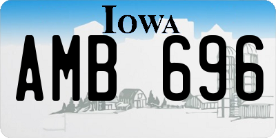 IA license plate AMB696