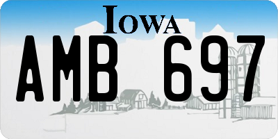 IA license plate AMB697