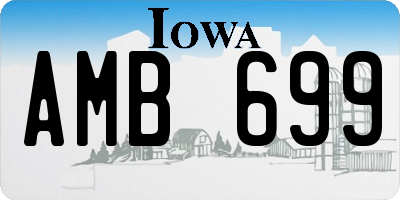 IA license plate AMB699