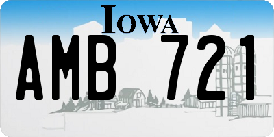IA license plate AMB721