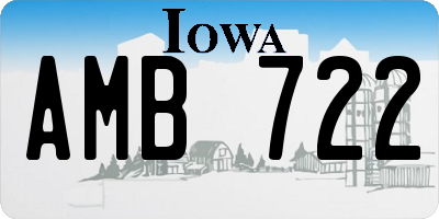 IA license plate AMB722