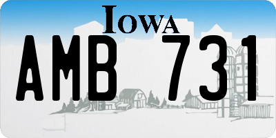 IA license plate AMB731