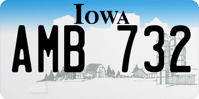 IA license plate AMB732