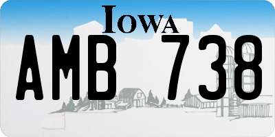 IA license plate AMB738