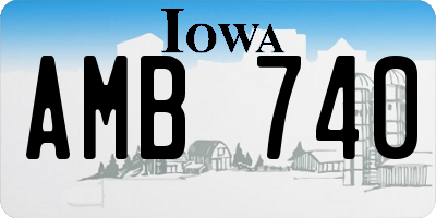 IA license plate AMB740
