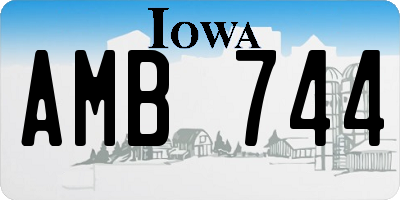 IA license plate AMB744