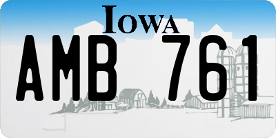 IA license plate AMB761