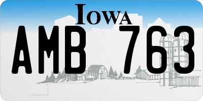 IA license plate AMB763