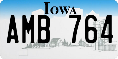 IA license plate AMB764