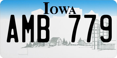 IA license plate AMB779