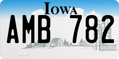 IA license plate AMB782