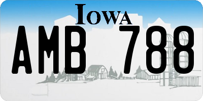 IA license plate AMB788