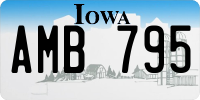 IA license plate AMB795