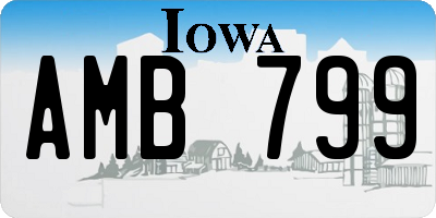 IA license plate AMB799