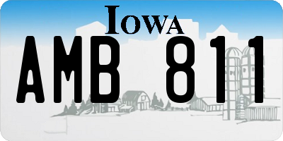 IA license plate AMB811