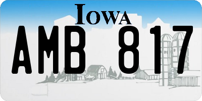 IA license plate AMB817