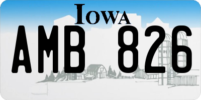 IA license plate AMB826