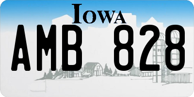 IA license plate AMB828