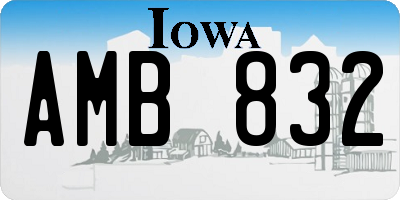 IA license plate AMB832