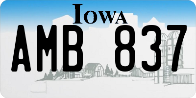 IA license plate AMB837