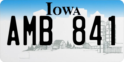 IA license plate AMB841