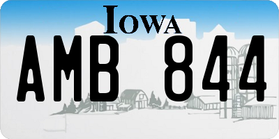 IA license plate AMB844