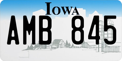 IA license plate AMB845