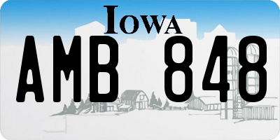 IA license plate AMB848