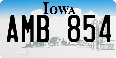 IA license plate AMB854