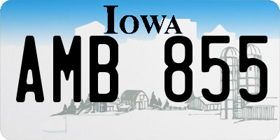 IA license plate AMB855