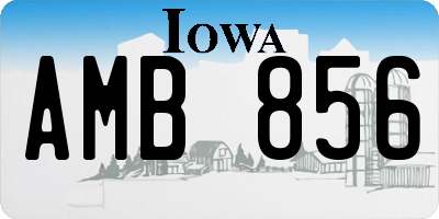 IA license plate AMB856