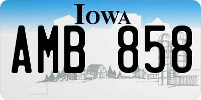 IA license plate AMB858